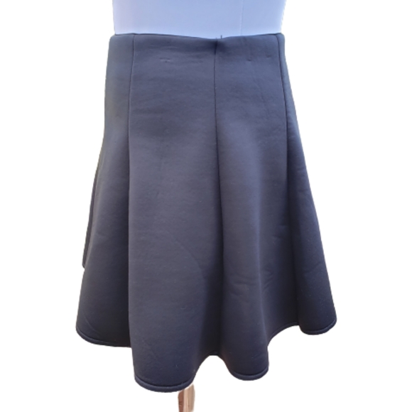 Skirt Scuba Black Stretch Skater Full Sz M TOBI - Picture 8 of 11